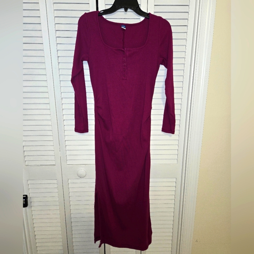Old Navy Women's M Maternity Henley Bodycon Dress - Picture 2 of 11